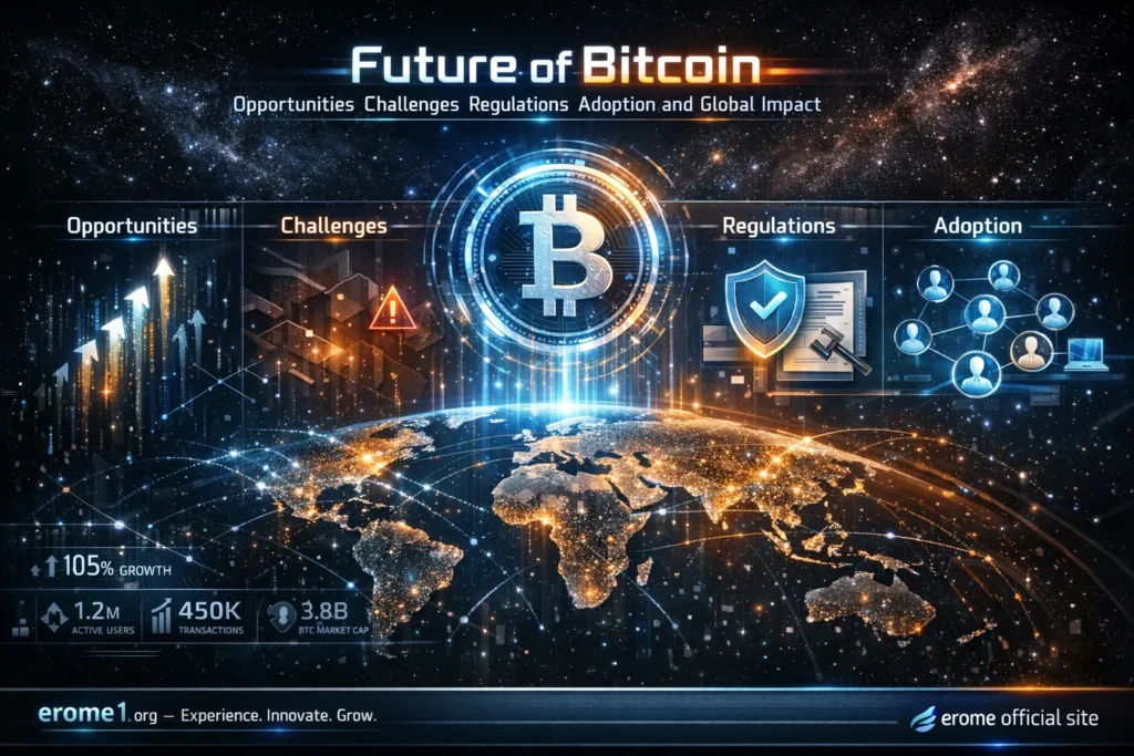 Future of Bitcoin opportunities challenges regulations adoption and global impact